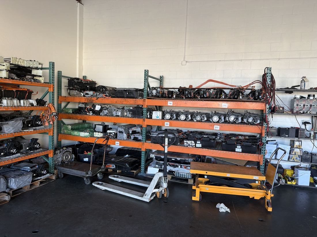ABS actuators and hybrid parts on the shelves
